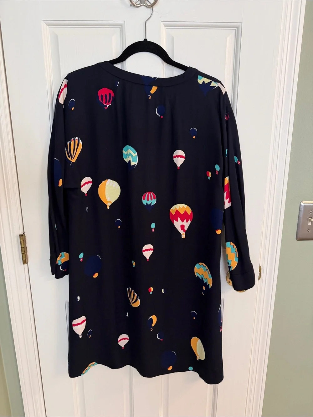 kate spade Navy Tunic Dress with Multicolor Hot Air Balloon Print